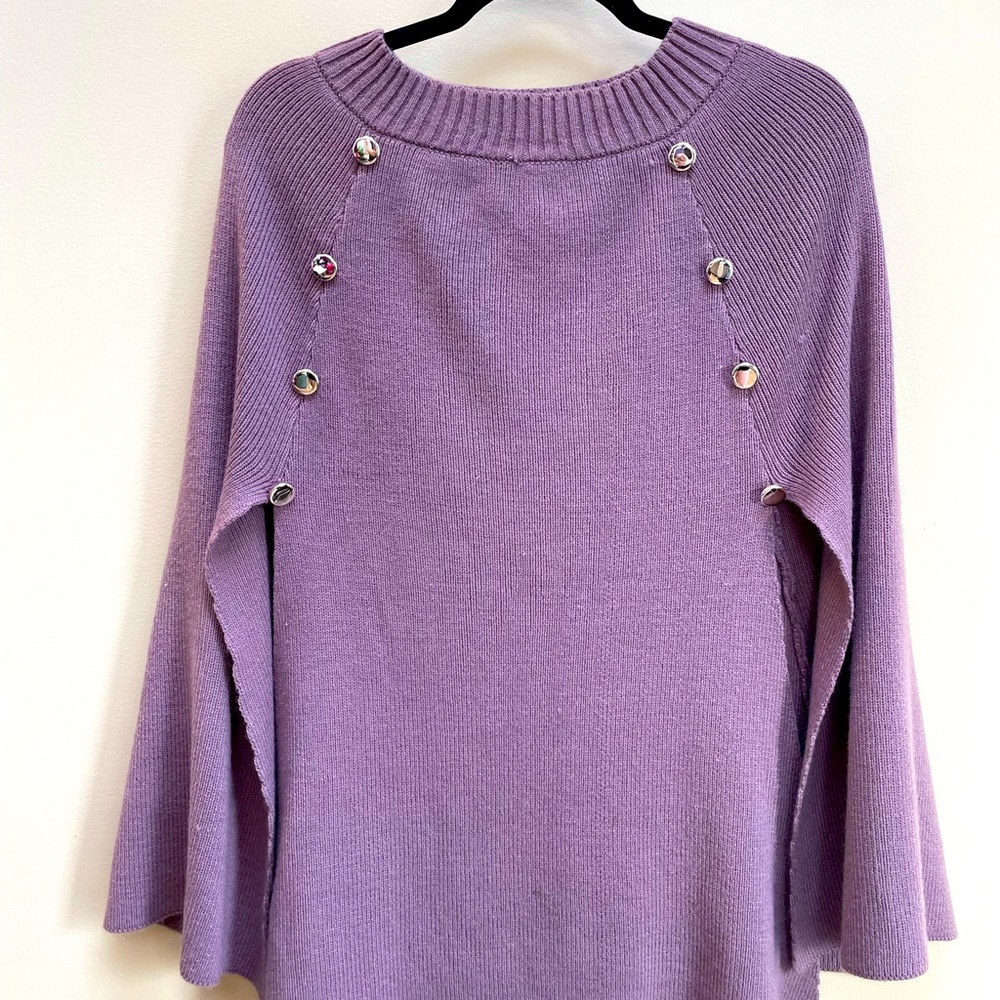 Lavender knit cape/poncho